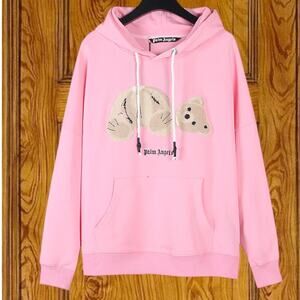 Palm Angels Women's Pink Hooded Sweatshirt